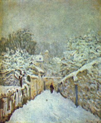 Alfred Sisley: Schnee in Louveciennes