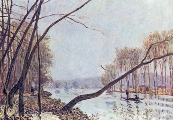 Alfred Sisley: Ufer der Seine im Herbst