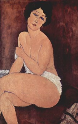 Amadeo Modigliani: Sitzender Akt auf einem Sofa