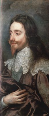 Anthonis van Dyck: Portrt Karl des I., Knig von England, Detail