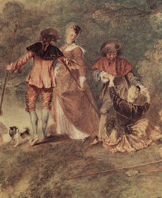 Antoine Watteau: Einschiffung nach Kythera, Detail