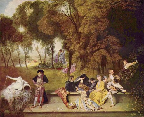 Antoine Watteau: Gesellige Unterhaltung im Freien