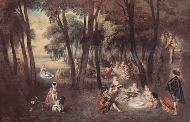 Antoine Watteau: Vergngen im Freien (Amusements champtres)