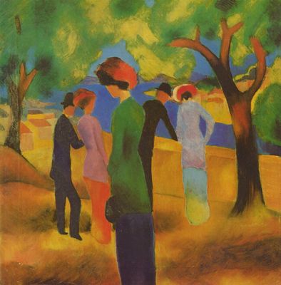 August Macke: Dame in grner Jacke