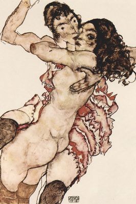 Egon Schiele: Frauenpaar (Sich umarmende Frauen)