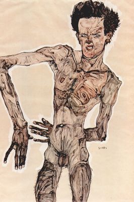 Egon Schiele: Mnnlicher Akt, Selbstportrt