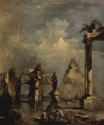 Francesco Guardi: Cappriccio mit Pyramide