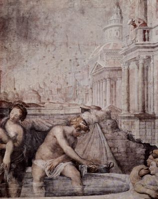 Francesco Salviati: Bad der Bathseba, Detail