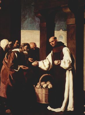 Francisco de Zurbarn: Gemldezyklus fr das Hieronymitenkloster in Guadalup, Sakristei, Szene: Barmherzigkeit des Fra Martin de Vizcaya