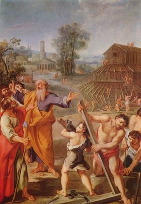 Franzsischer Meister um 1675: Der Bau der Arche Noah