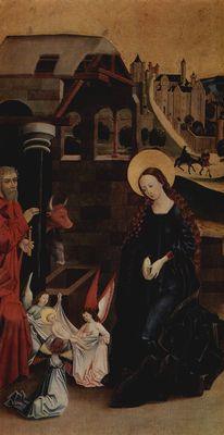 Friedrich (Umkreis) Herlin: Geburt Christi, Anbetung des Christuskindes
