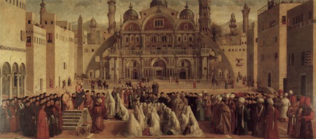 Gentile Bellini: Der Heilige Marcus predigt in Alexandria
