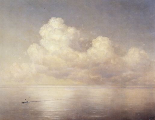 Iwan Konstantinowitsch Aiwasowskij: Wolken ber dem Meer, Windstille