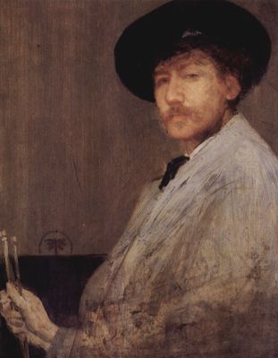 James Abbot McNeill Whistler: Arrangement in Grau, Portrt des Knstlers (Selbstportrt)