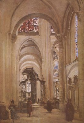 Jean-Baptiste-Camille Corot: Inneres der Kathedrale von Sens
