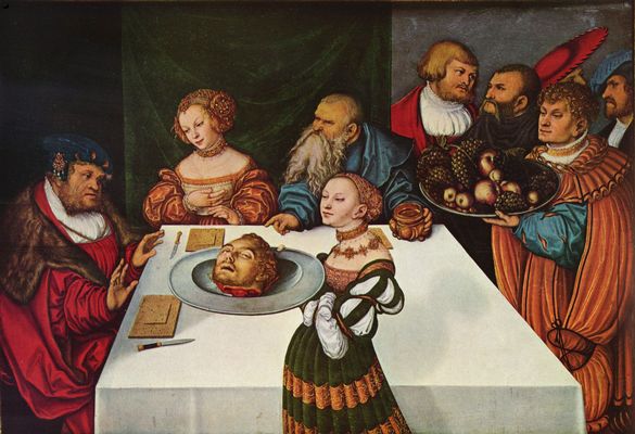Lucas Cranach d. .: Gastmahl des Herodes