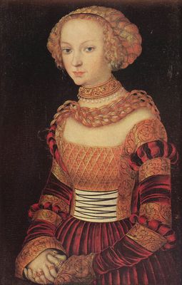Lucas Cranach d. .: Portrt einer jungen Dame