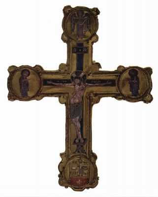 Meister des Reliquienkreuzes von Cosenza: Reliquienkreuz, Szene: Christus am Kreuz
