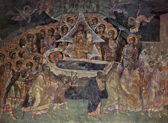 Meister von Gracanica (II): Fresken in der Kirche von Gracanica, Szene: Tod der Maria