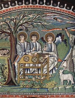 Meister von San Vitale in Ravenna: Chormosaiken in San Vitale in Ravenna, Szene: Isaaks Opfer