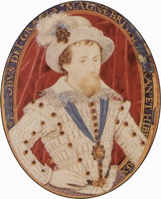 Nicholas Hilliard: Portrt Jakob I., Knig von England, Oval