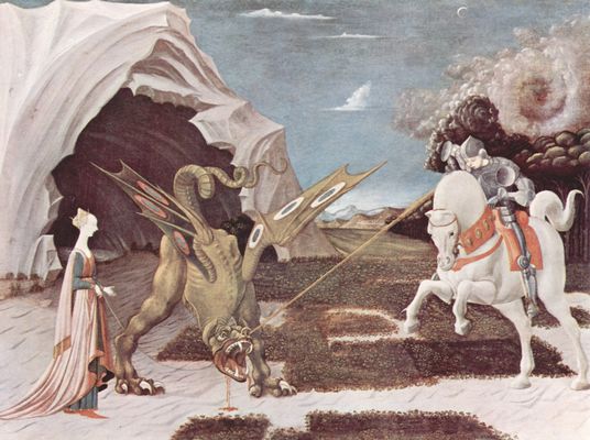 Paolo Uccello: Hl. Georg im Kampf mit dem Drachen