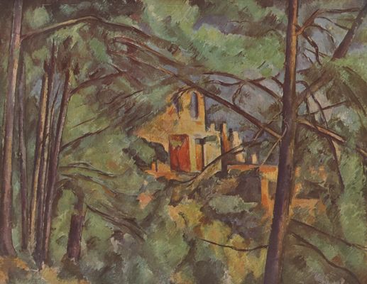 Paul Czanne: Das Chteau Noir hinter Bumen