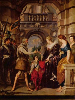 Peter Paul Rubens: Gemldezyklus fr Maria de' Medici, Knigin von Frankreich, Szene: Maria de' Medici wird Regentin von Frankreich