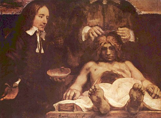 Rembrandt Harmensz. van Rijn: Anatomische Vorlesung des Dr. Deyman, Fragment
