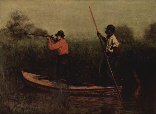 Thomas Eakins: Will Schuster und ein Schwarzer auf Rallenjagd