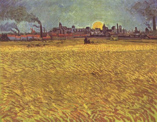 Vincent Willem van Gogh: Sommerabend bei Arles (Weizenfeld bei Sonnenuntergang)
