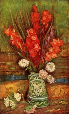 Vincent Willem van Gogh: Stilleben mit roten Gladiolen