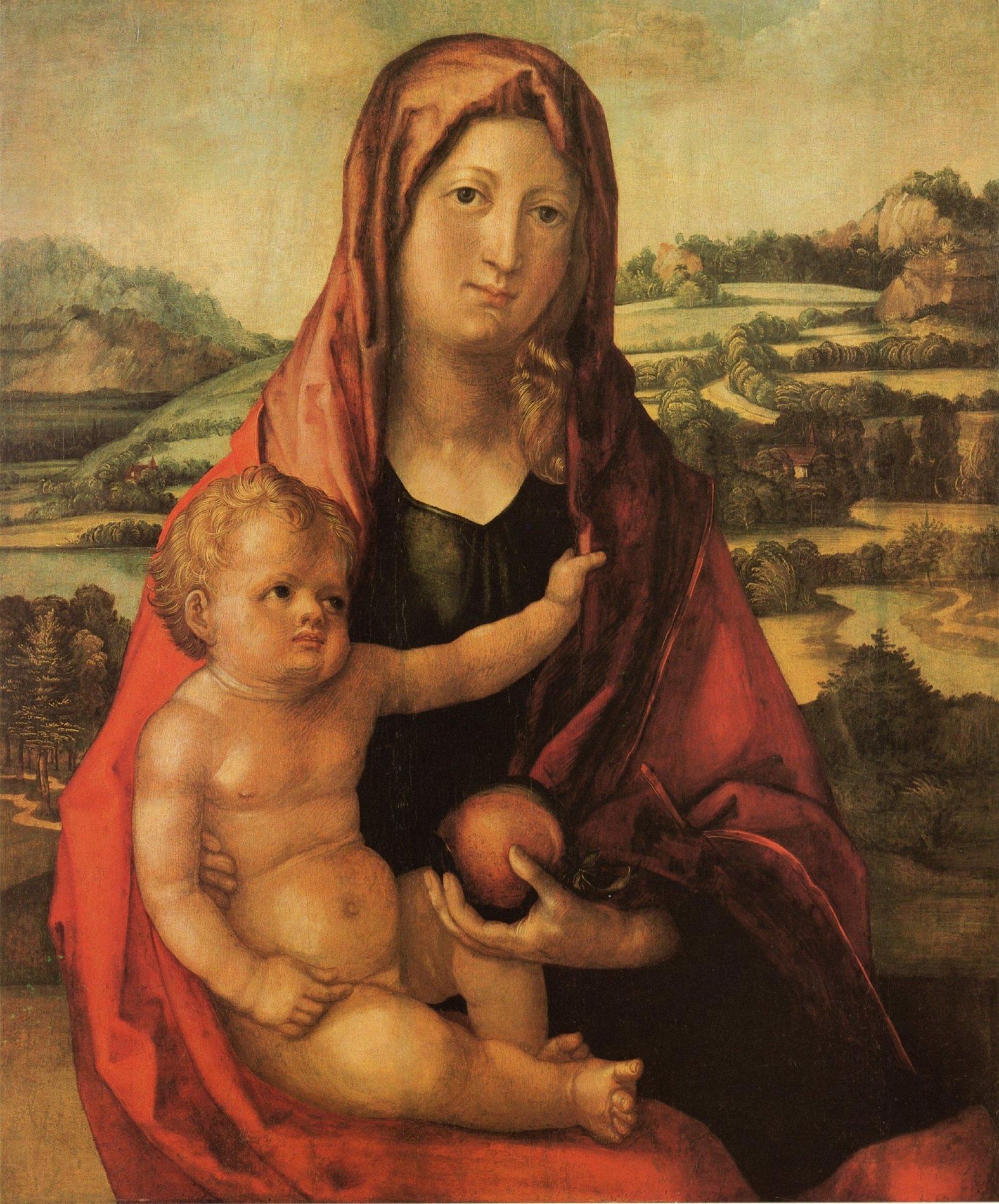 Albrecht Drer: Maria mit Kind vor einer Landschaft