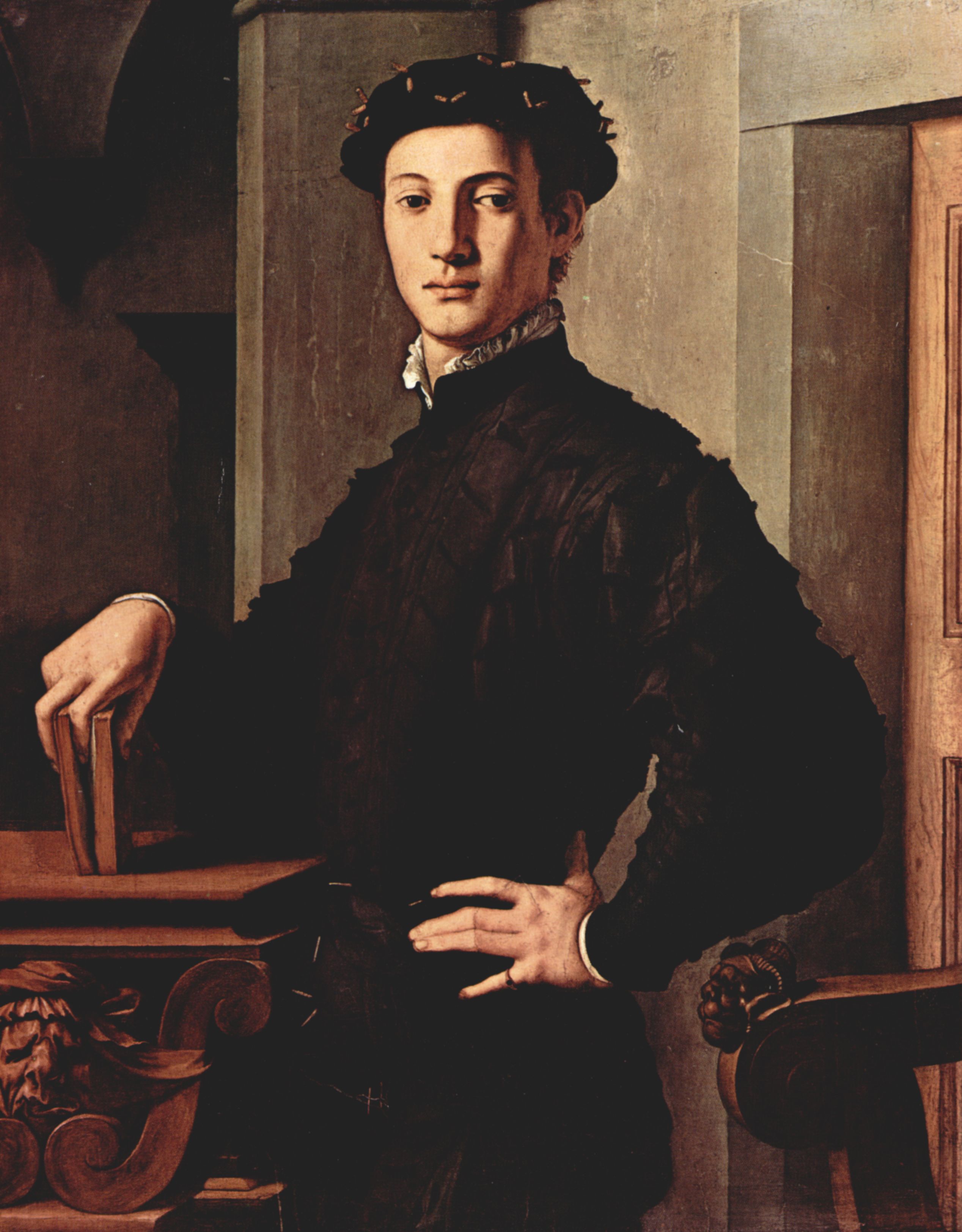 Angelo Bronzino: Portrt eines jungen Mannes mit Buch