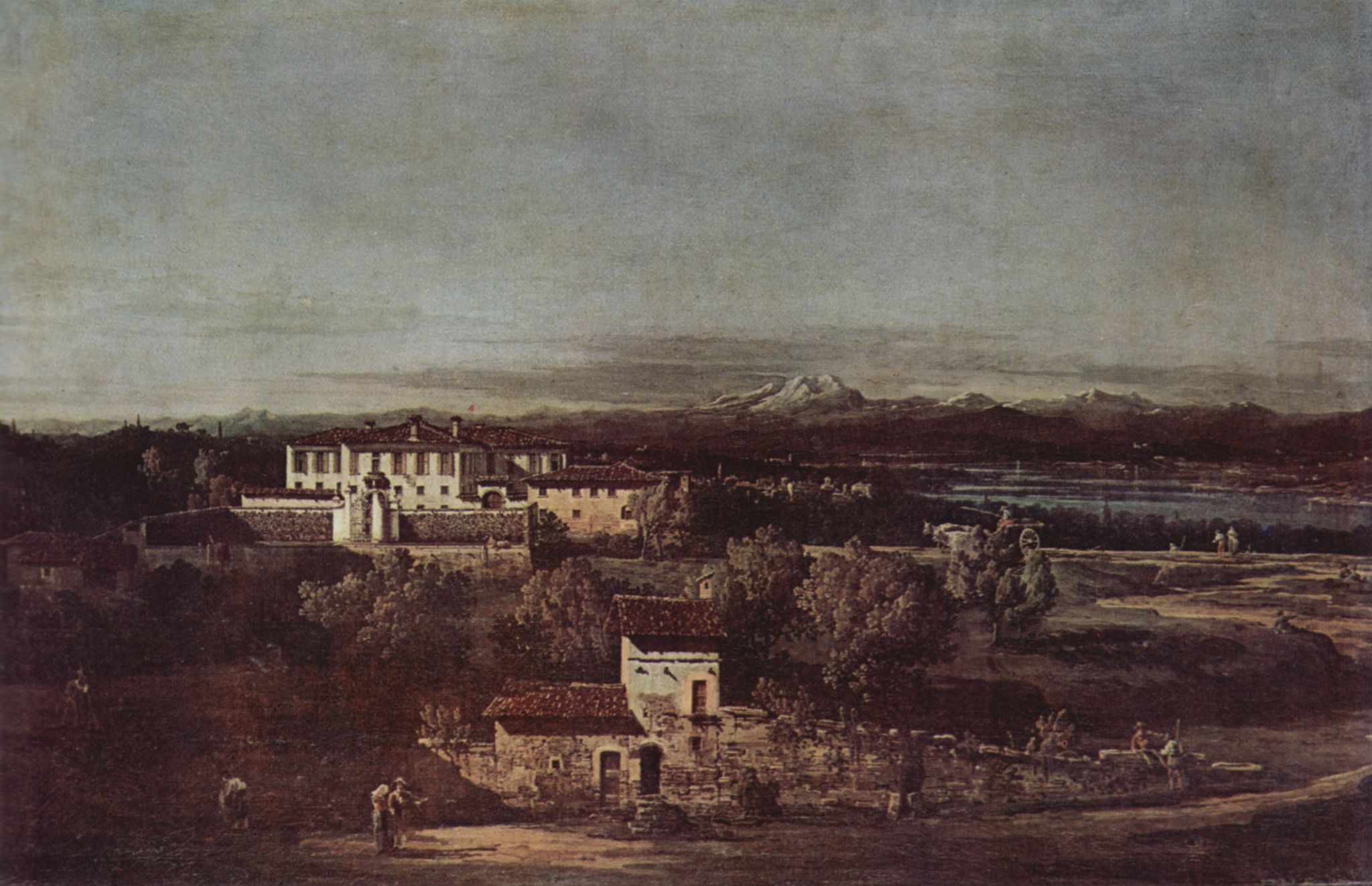 Canaletto (I): Das Dorf Gazzada, Blick von Sd-Ost auf die Villa Melzi d'Eril