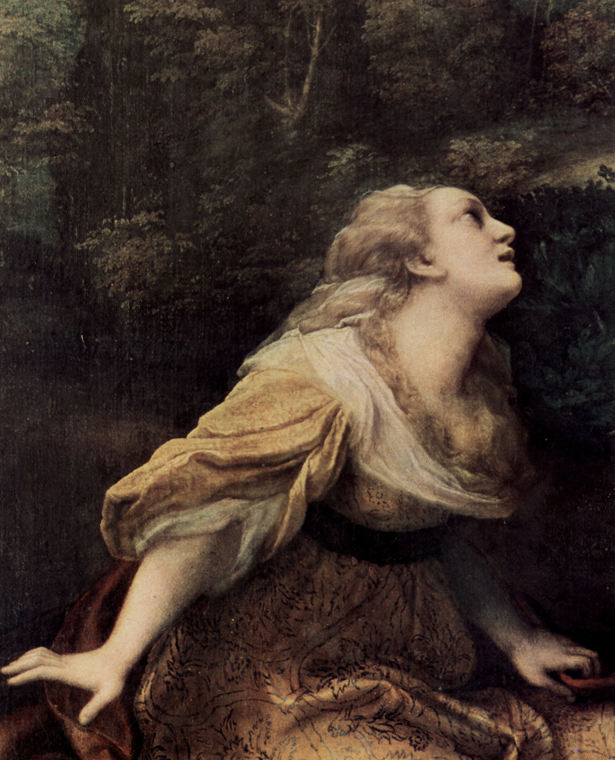 Großbild: Correggio: Noli me tangere, Detail: Hl. Maria Magdalena