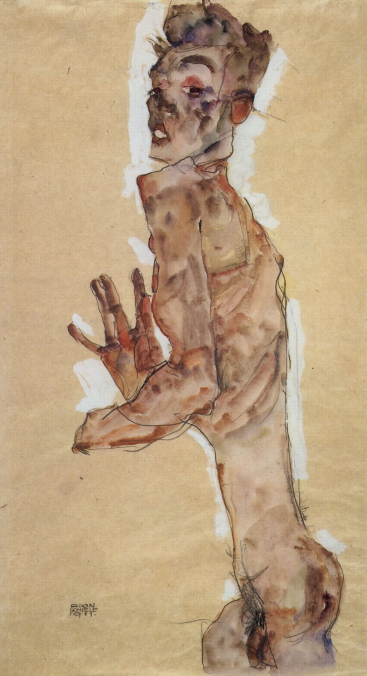 Egon Schiele: Akt, Selbstportrt