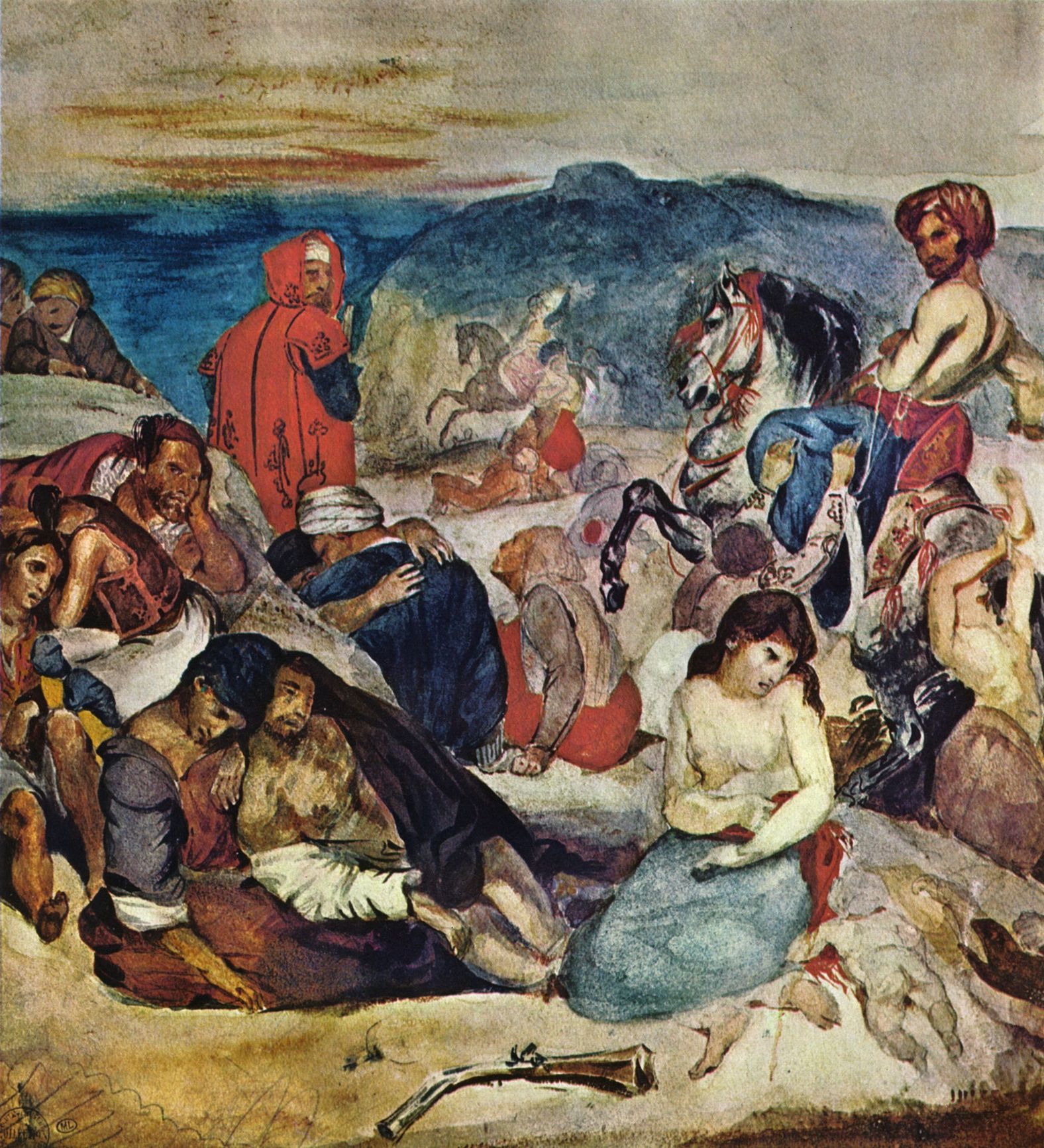 Eugne Ferdinand Victor Delacroix: Massaker auf Chios (Studie)