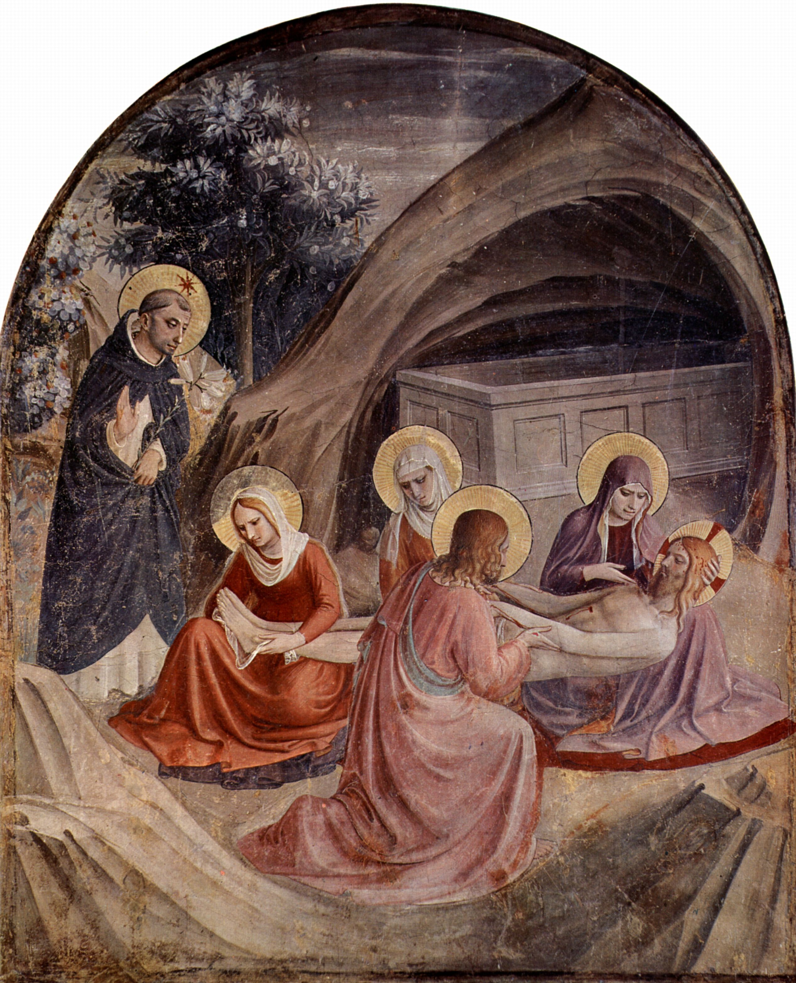Fra Angelico: Freskenzyklus im Dominikanerkloster San Marco in Florenz, Szene: Grablegung Christi