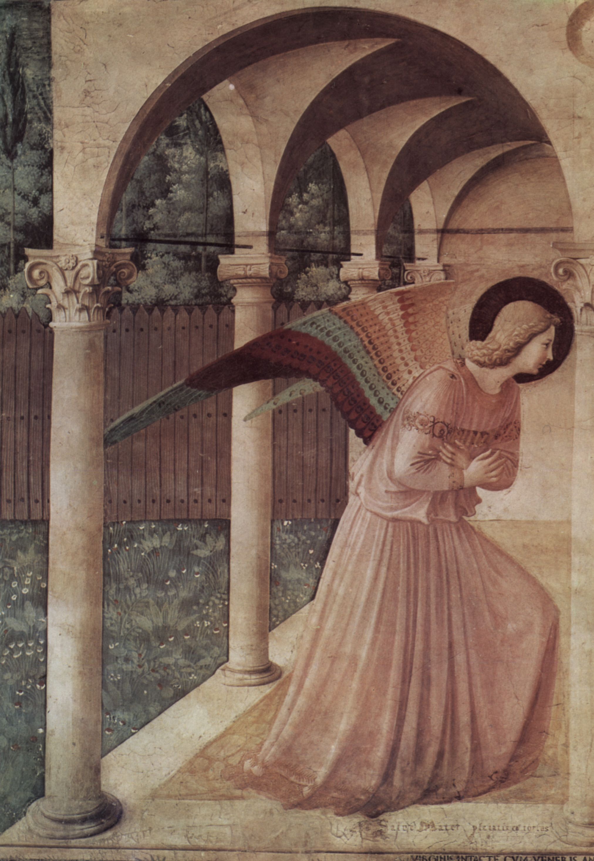 Fra Angelico: Freskenzyklus im Dominikanerkloster San Marco in Florenz, Szene: Verkndigung, Detail: Verkndigungsengel