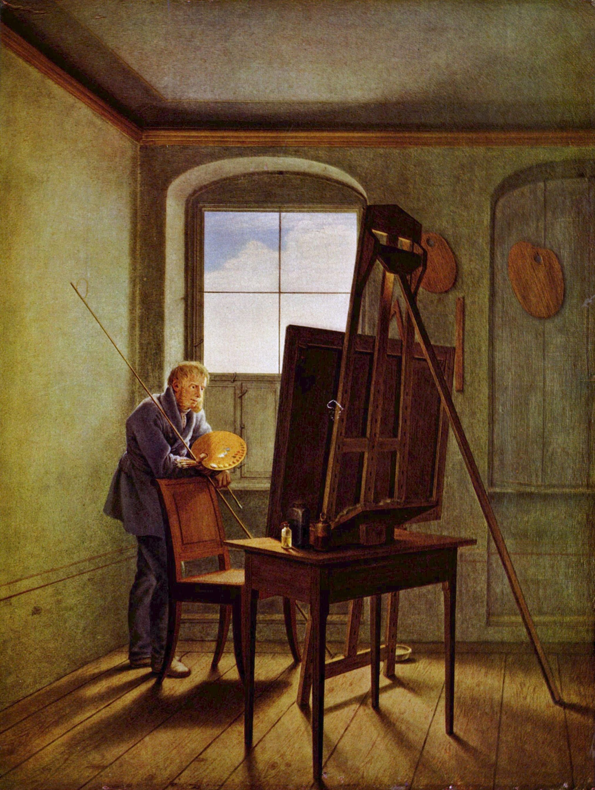 Georg Friedrich Kersting: Caspar David Friedrich in seinem Atelier