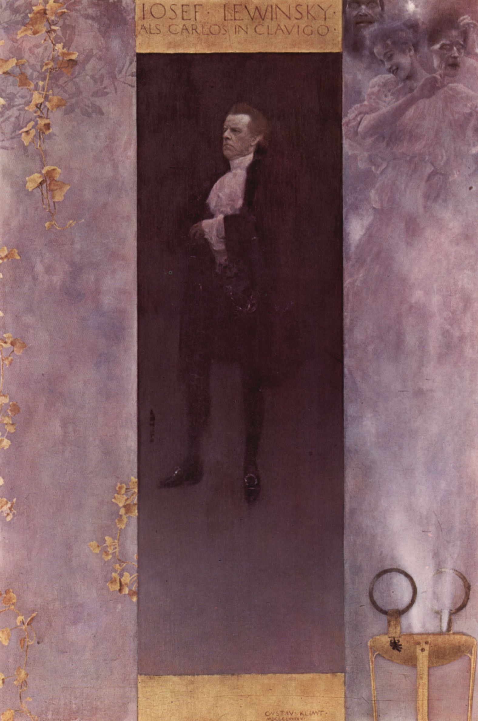Gustav Klimt: Portrt des Schauspielers Josef Lewinsky als Carlos