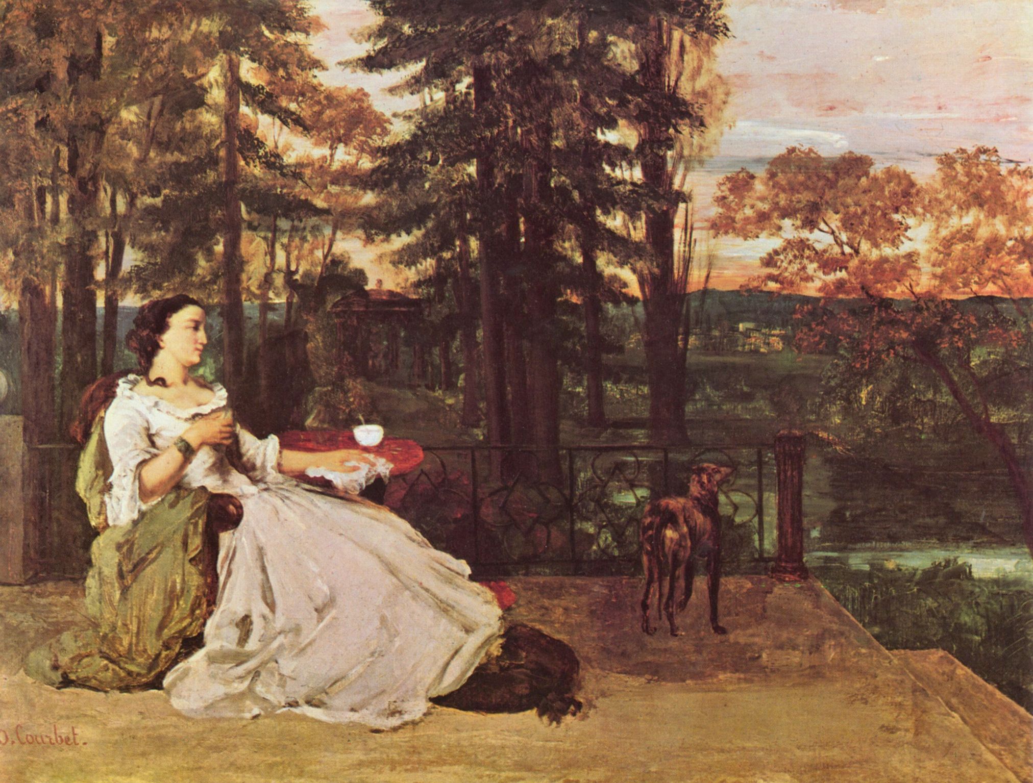 Gustave Courbet: Dame auf der Terrasse (Le dame de Francfort)