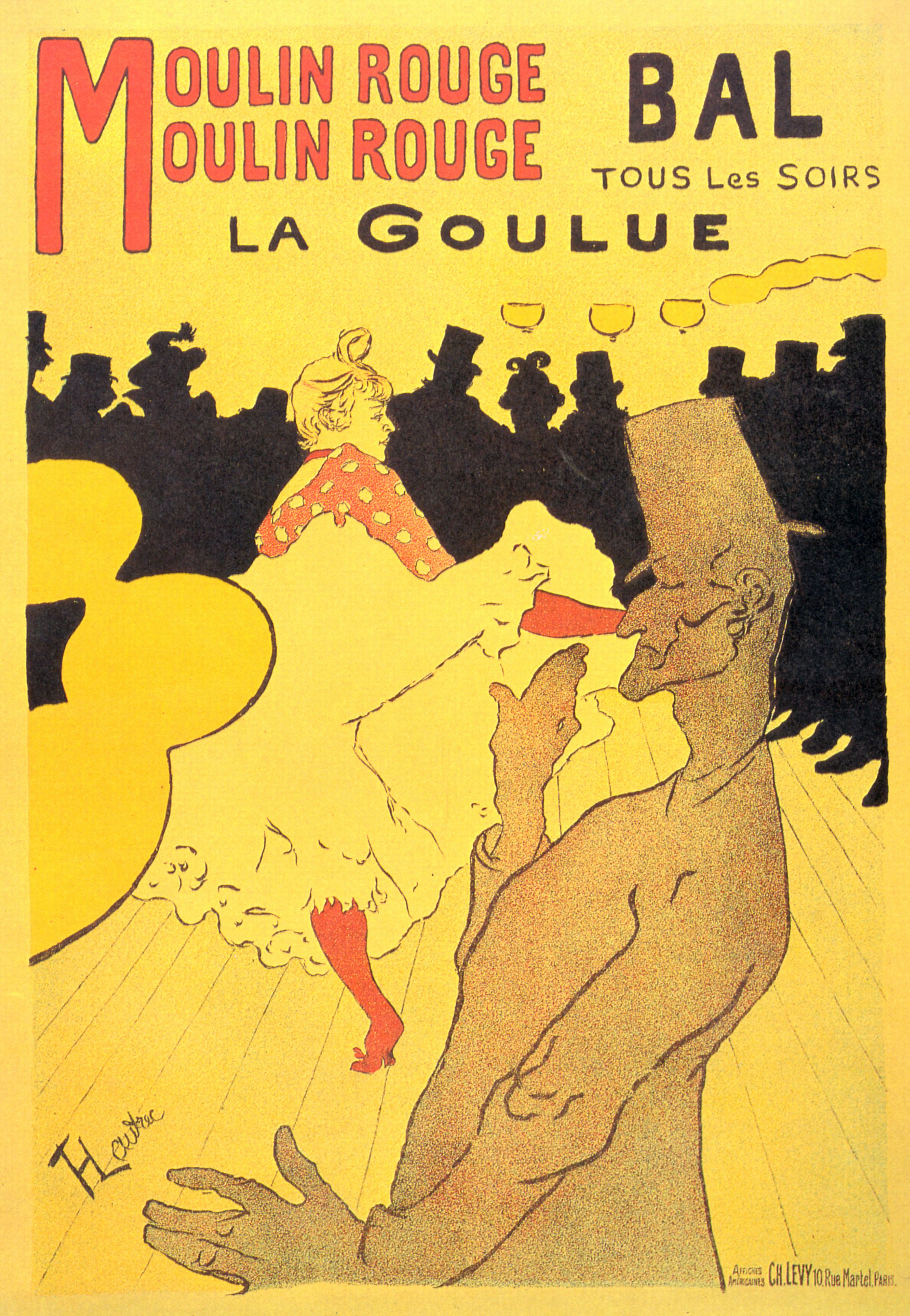 Henri de Toulouse-Lautrec: Moulin Rouge, La Goulue, Plakat