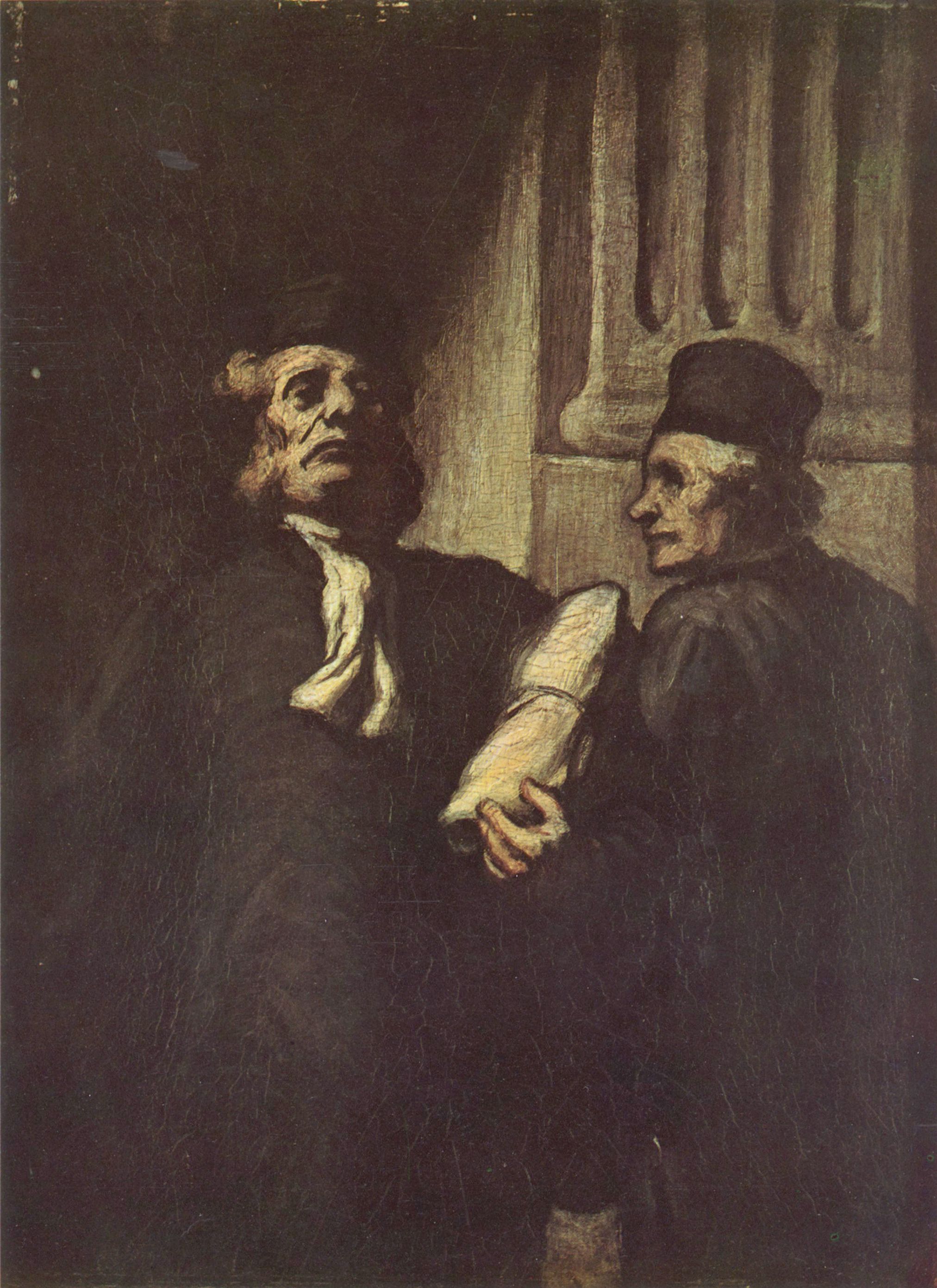 Honor Daumier: Zwei Advokaten