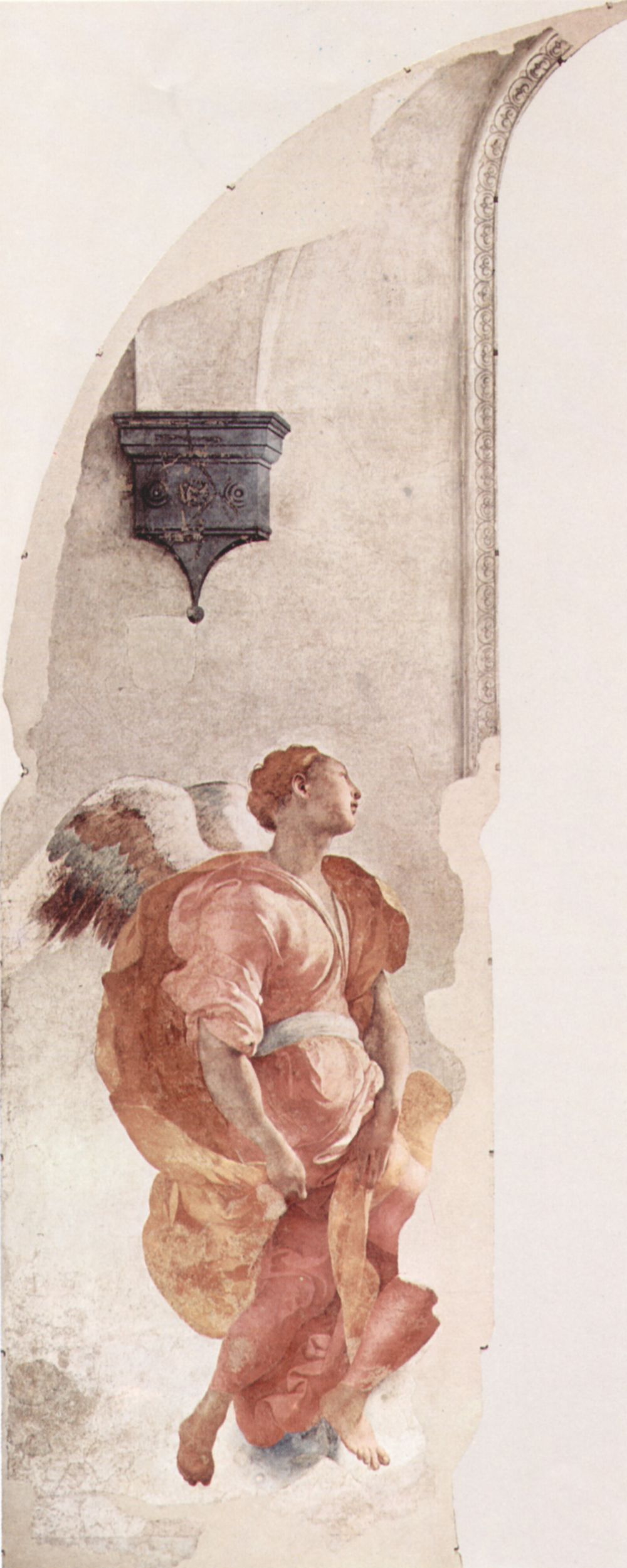 Jacopo Pontormo: Fresken der Cappioni-Kapelle in Santa Felicita in Florenz, Szene: Maria Verkndigung, Detail: Verkndigungsengel