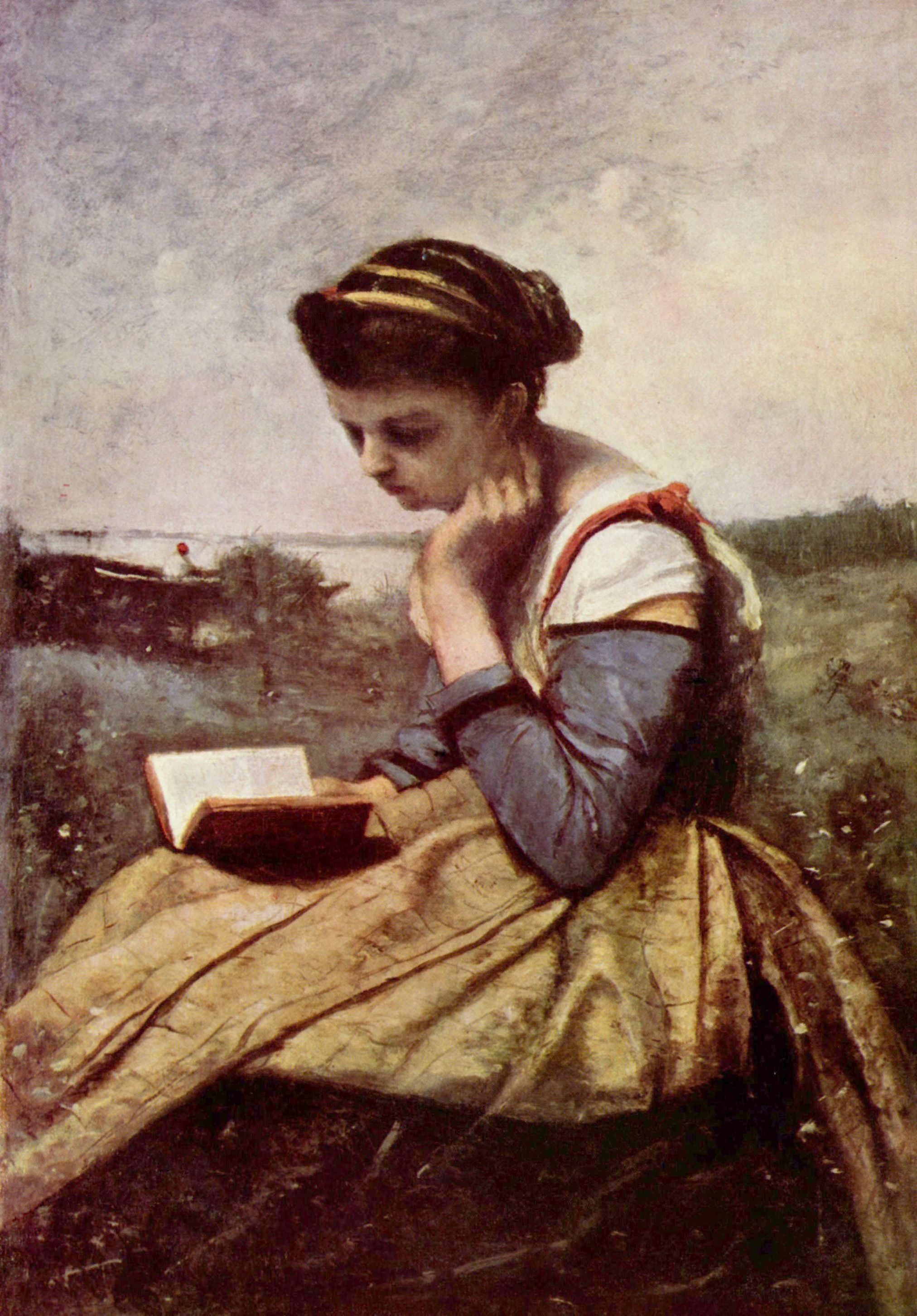 Jean-Baptiste-Camille Corot: Lesende Frau