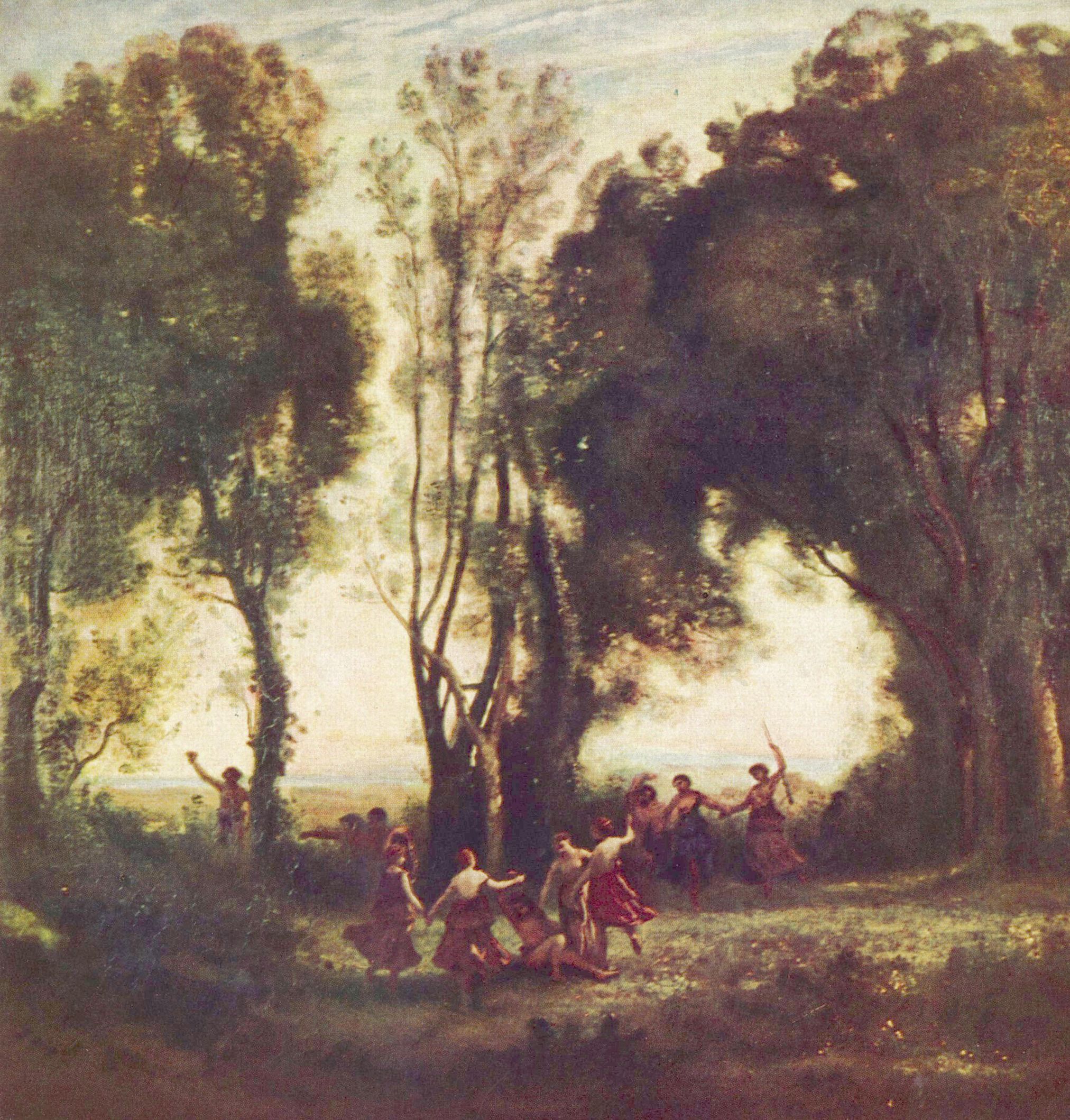Jean-Baptiste-Camille Corot: Tanz der Nymphen, Detail