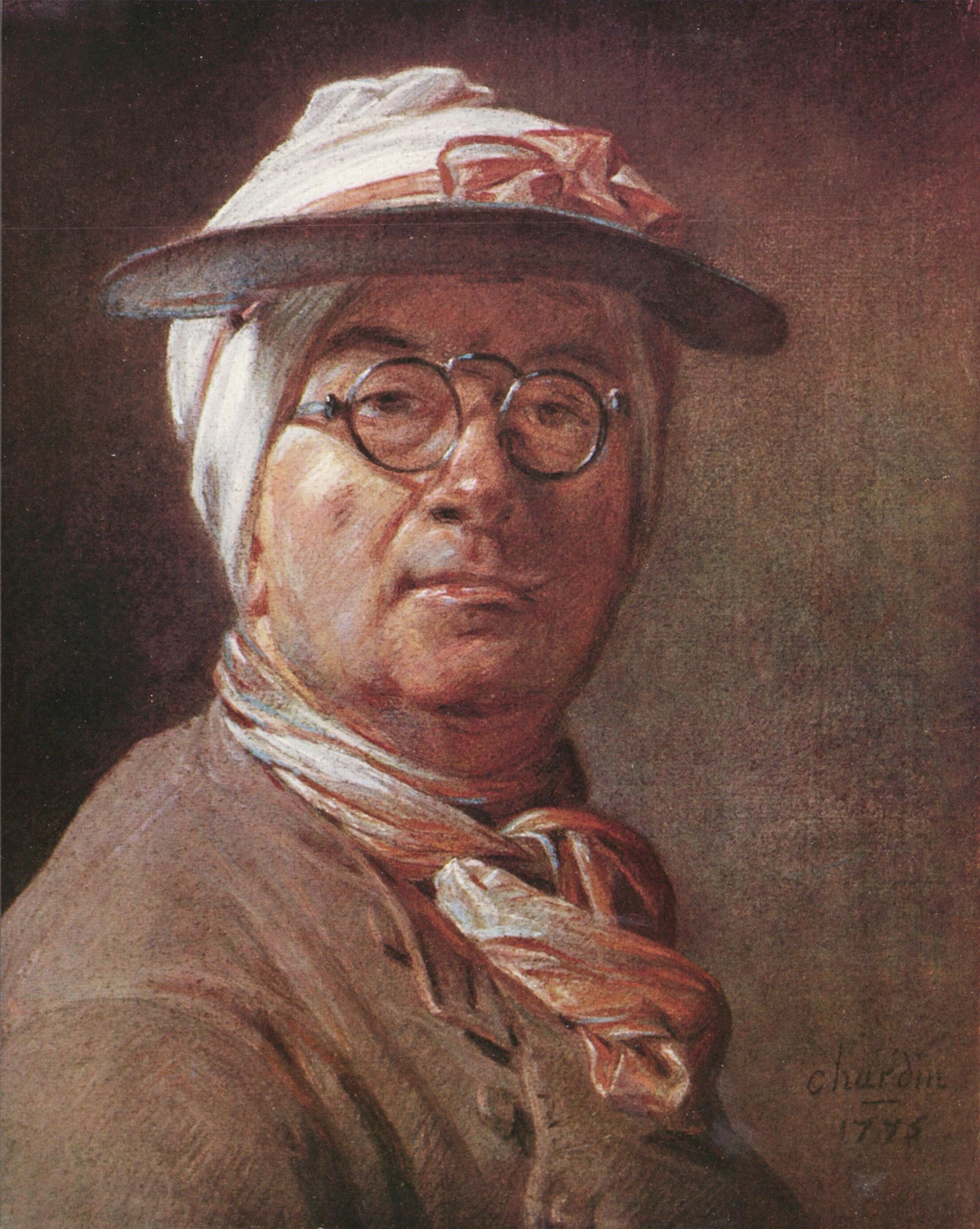 Jean-Baptiste Simon Chardin: Selbstportrt mit Brille