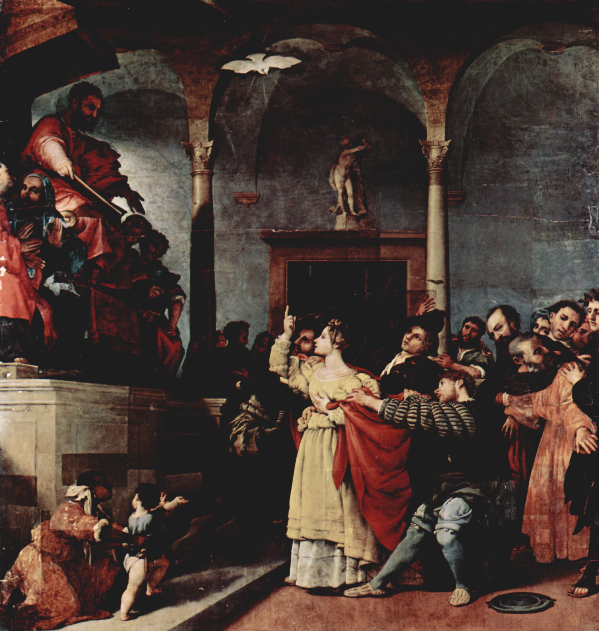 Lorenzo Lotto: Altar der Hl. Lucia, Tafel: Hl. Lucia vor dem Richter